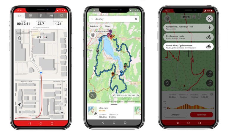 Application itinéraire vélo OpenRunner